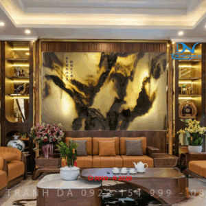 Tranh sơn thủy - Tấm đơn đặt nằm ngang