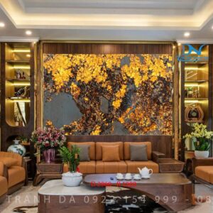 Tranh đá xuyên sáng Apinus - Tranh đá đơn tấm đặt nằm ngang