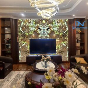 Tranh đá xuyên sáng Apinus – Ghép đối xứng 2 tấm