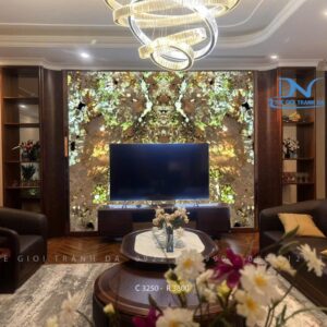 Tranh đá xuyên sáng Apinus – Ghép đối xứng 2 tấm