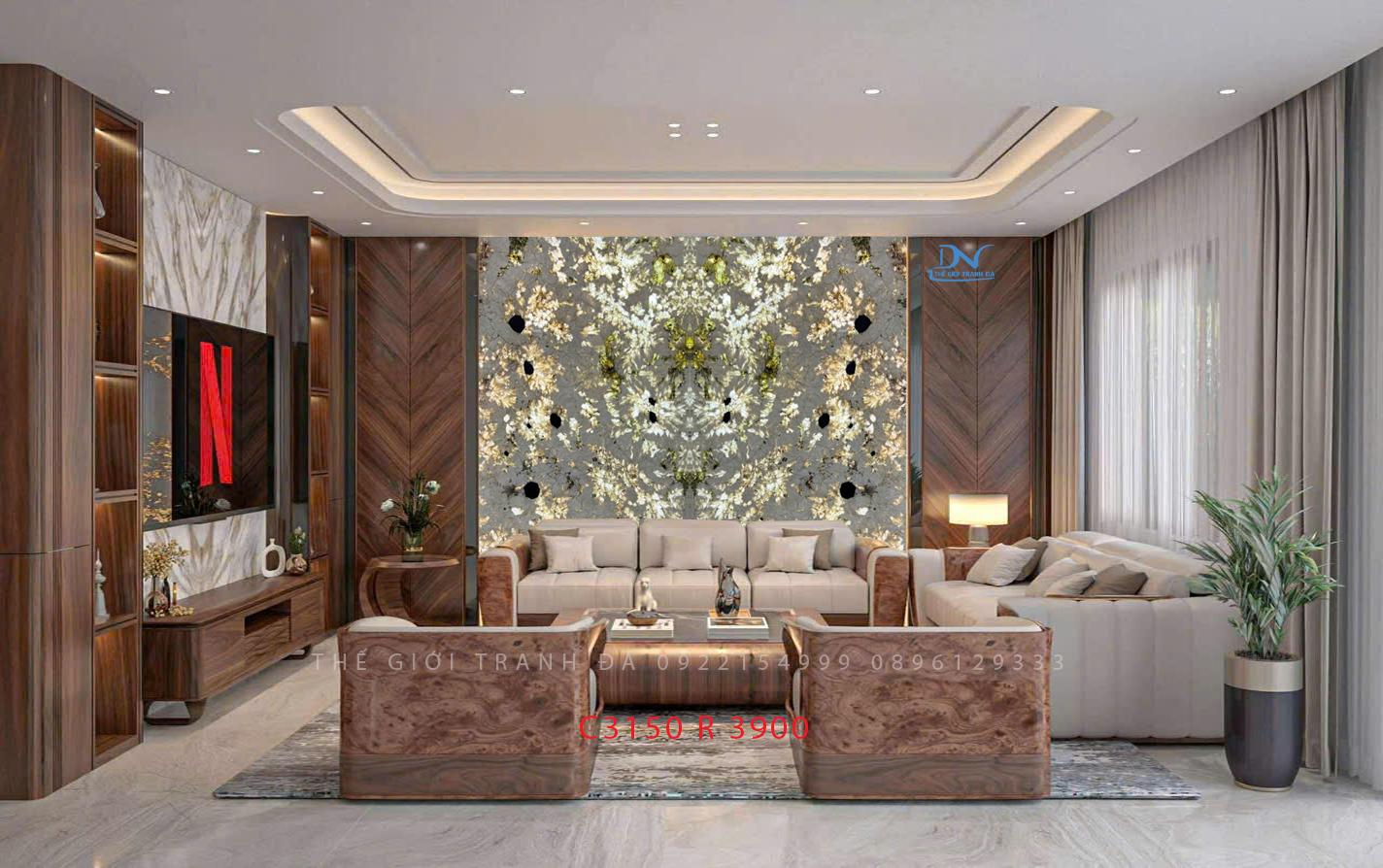 Tranh đá xuyên sáng Apinus – Ghép đối xứng 2 tấm