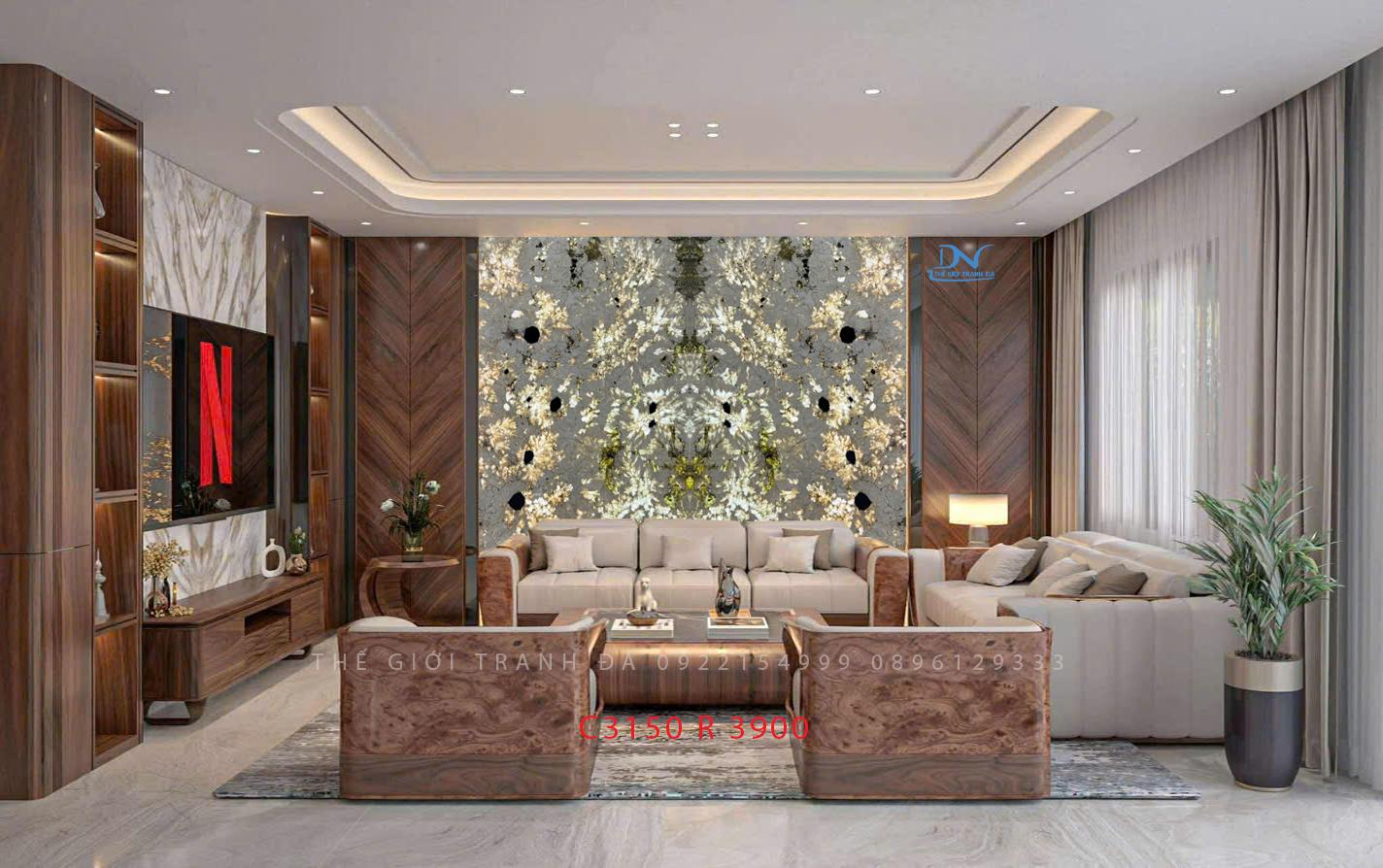 Tranh đá xuyên sáng Apinus – Ghép đối xứng 2 tấm