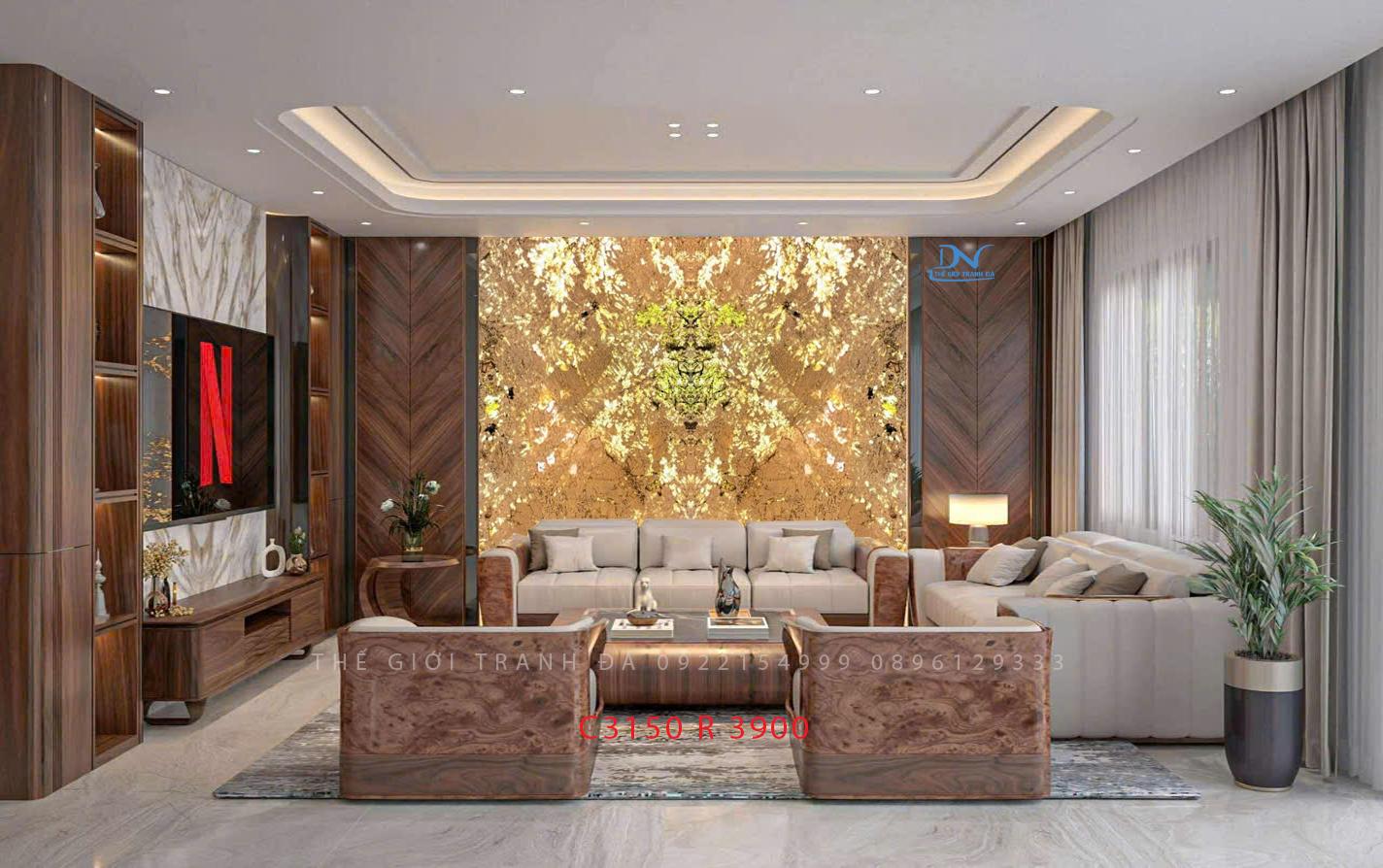 Tranh đá xuyên sáng Apinus – Ghép đối xứng 2 tấm