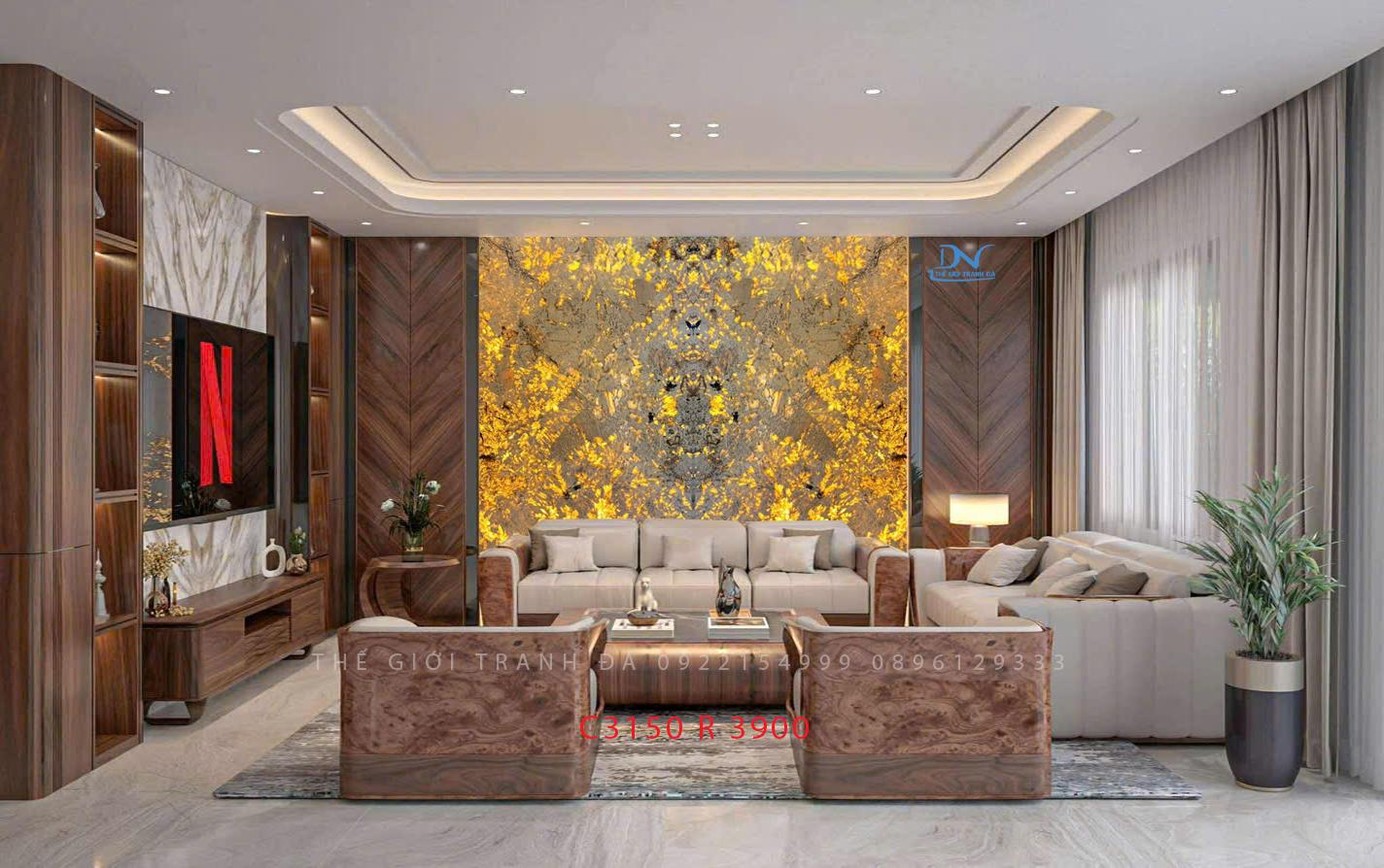 Tranh đá xuyên sáng Apinus – Ghép đối xứng 2 tấm