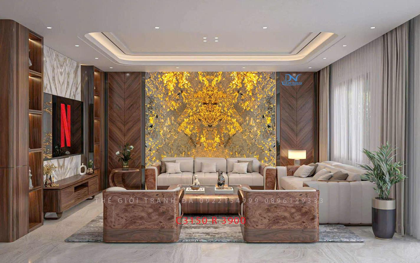 Tranh đá xuyên sáng Apinus – Ghép đối xứng 2 tấm